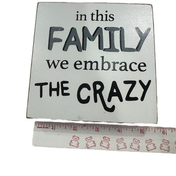 Crazy Family Quote Wall Table Art Duo - Picture 3 of 7